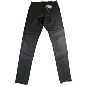 Banana Republic Black Coated Denim Skinny Jeans Leggings Womens Size 26/2 NWT